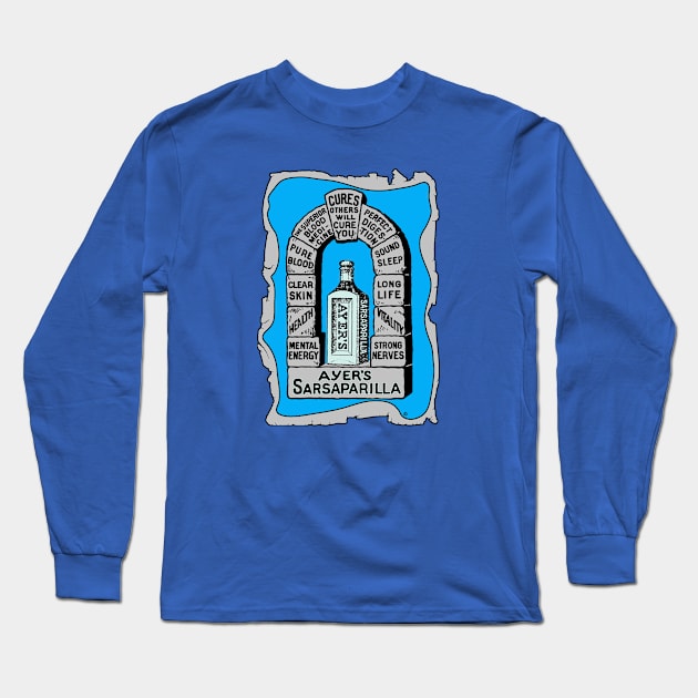 Ayer's Sarsaparilla Cure Long Sleeve T-Shirt by BlobTop